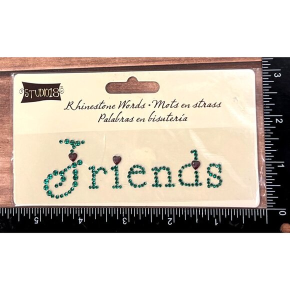 Studio 18 Autumn Days Rhinestone Words Sticker Fall Embellishment Friends - Picture 1 of 2